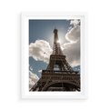 Plakat w ramie 50x70 - Magia Wieży Eiffla - wieża, Eiffla - rama biała