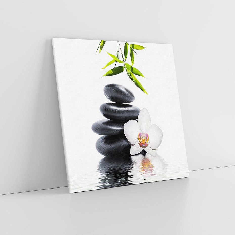 Obraz na płótnie 50x50 - Orchidea w Spa - spa, orchidea