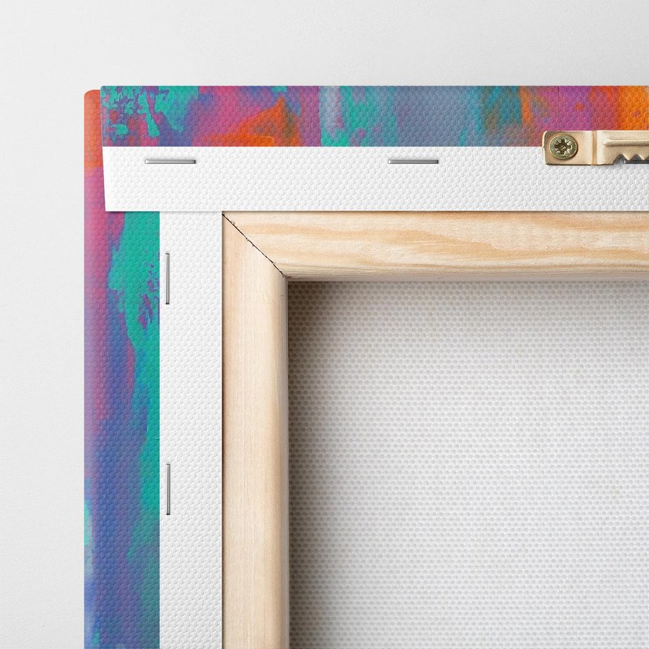 Obraz na płótnie 70x100 - Olejne Wibrujące Emocje - abstrakcyjny obraz, różne kolorowe maźnięcia pędzla