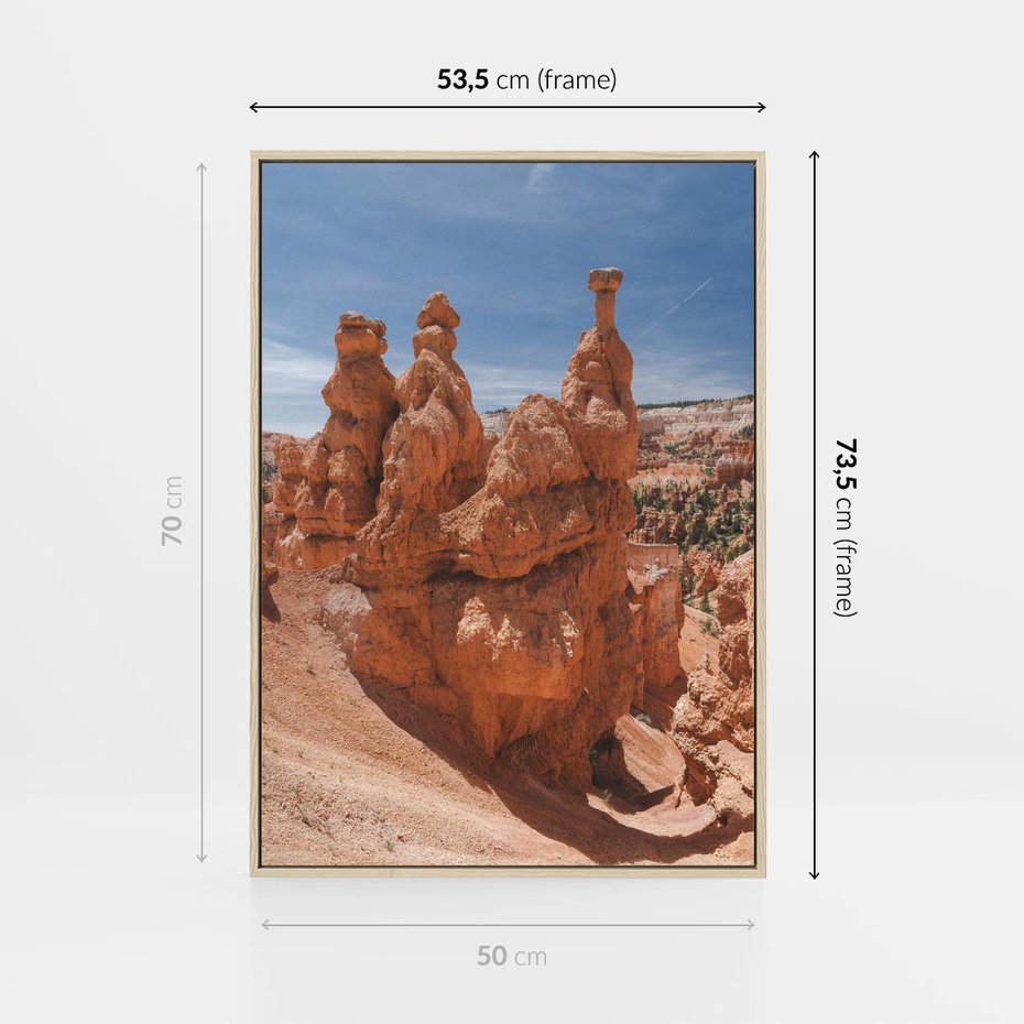 Obraz w ramie 50x70 - Spektakularne Formacje Naturalne - kanion, pustynia - rama drewno