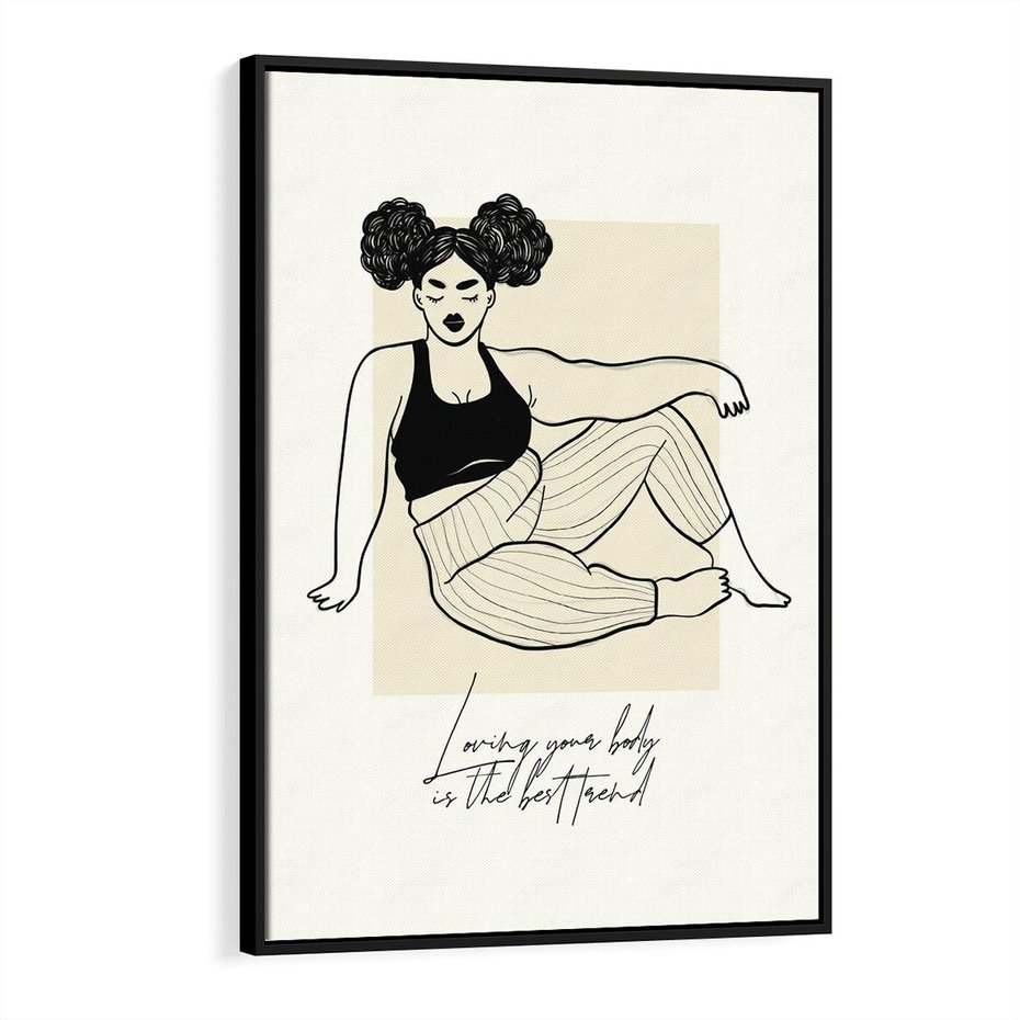 Obraz w ramie 50x70 - Kobieca Moc - nowoczesna sztuka kobieca, plakat - rama czarna