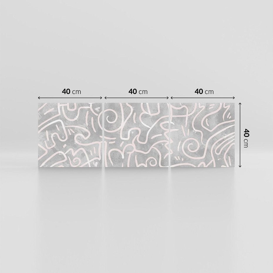 Obraz na płótnie 120x40 - Sploty odblasków i zawirowań - abstrakcyjne rysunki, wzorek