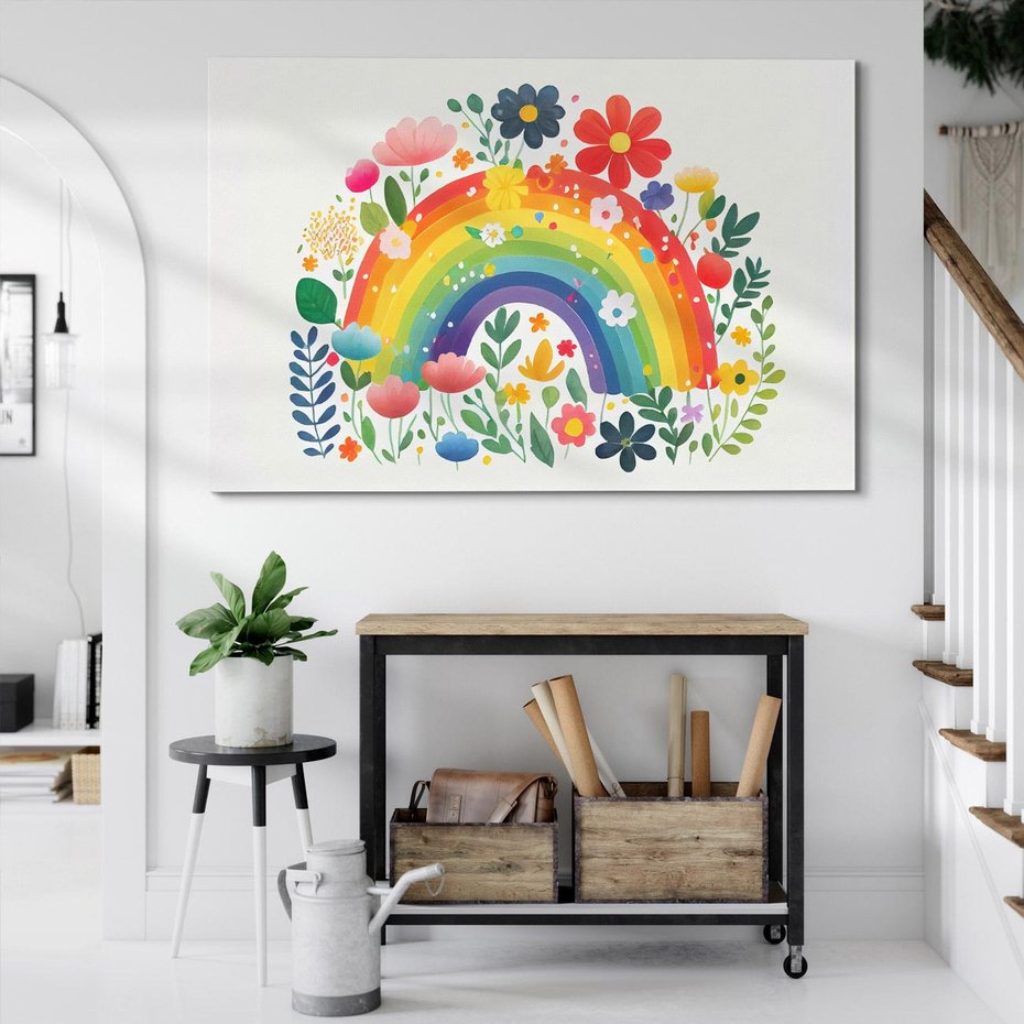 Obraz na płótnie 100x70 - Kolorowe Marzenia - obraz do pokoju dziecka, dziewczynki