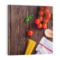 Obraz na płótnie 60x60 - "Spaghetti: Sztuka kulinarna na płótnie - spaghetti, makaron