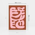 Obraz w ramie 50x70 - Migotliwe Boho Marzenia - abstrakcyjny obraz, plakat - rama drewno