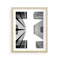 Plakat w ramie 40x50 - Architektoniczna Symetria - architektura, wysoki wieżowiec - rama drewno