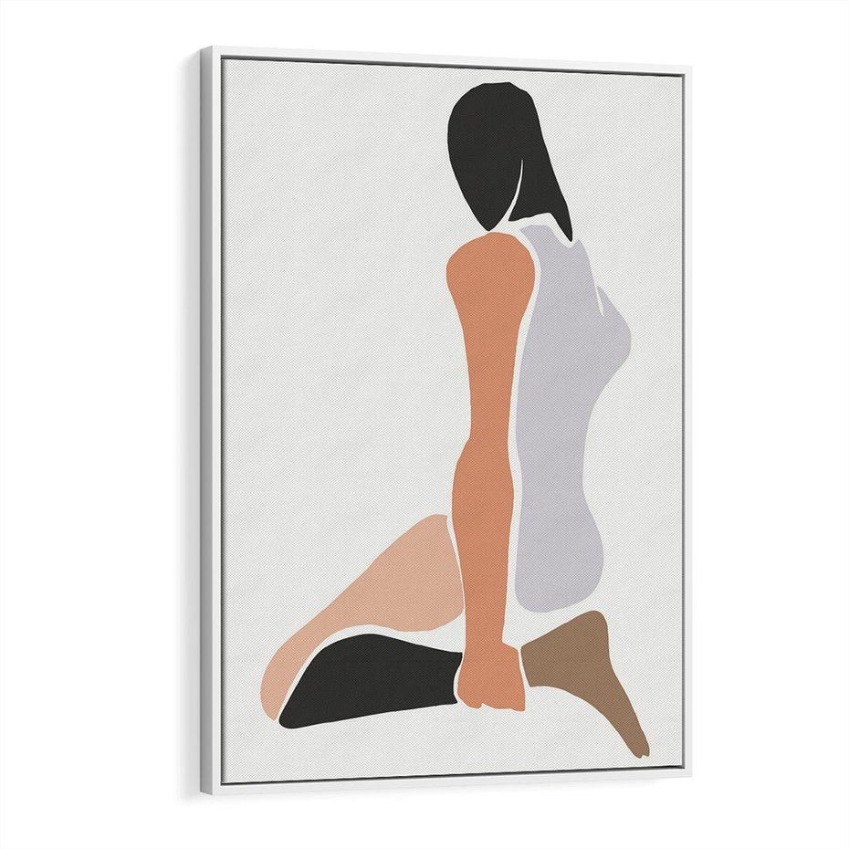 Obraz w ramie 70x100 - Widok Abstrakcyjny - abstrakcyjny obraz, minimalizm - rama biała