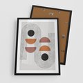 Plakat w ramie 50x70 - Nowoczesna Abstrakcja - geometria, grafika - rama czarna