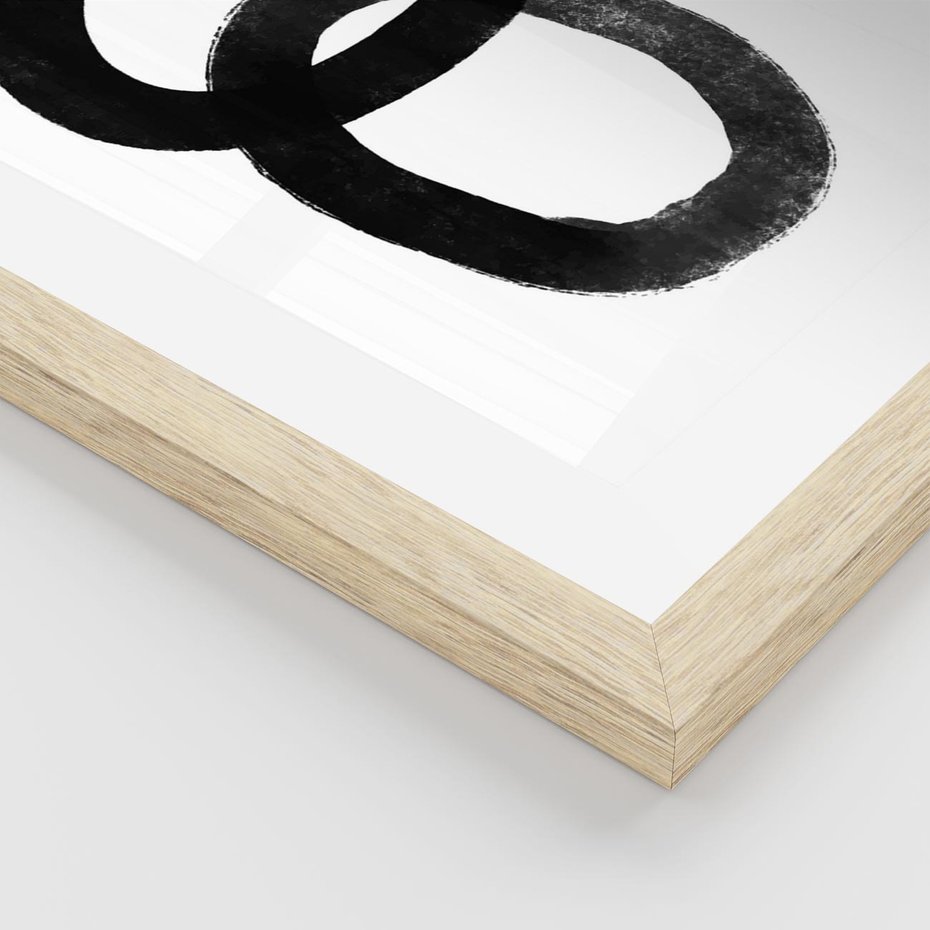 Plakat w ramie 30x40 - Kształtując Granice - abstrakcja, minimalizm - rama drewno