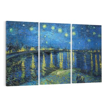 Obraz na płótnie 120x80 - "Starry Night Over the Rhone" (1888) Vincent van Gogh - Reprodukcja - reprodukcja, obraz na płótnie