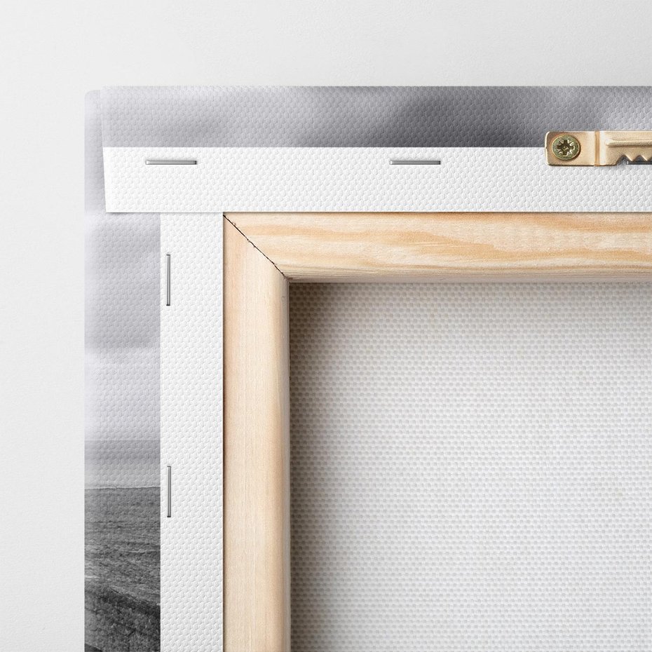 Obraz na płótnie 50x70 - Romantyczny pomost z latarnią - pomost, latarnia