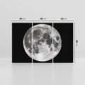Obraz na płótnie 120x80 - Księżycowa Aura - zdjęcie, ogromny księżyc na czarnym tle