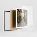 Plakat w ramie 40x50 - Urok Uliczki we Włoszech - uliczka, Włochy - rama czarna