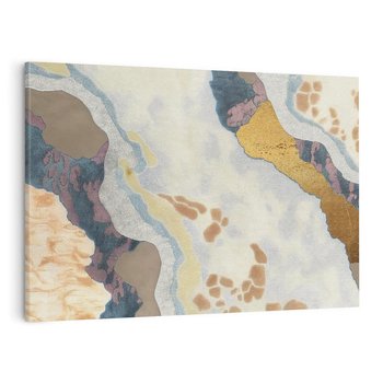 Obraz na płótnie 120x80 - Melancholijne oddechy pędzla - abstrakcyjne formy, zgaszone kolory