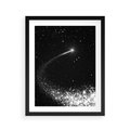 Plakat w ramie 40x50 - Kometa wśród gwiazd - kometa, gwiazdy - rama czarna