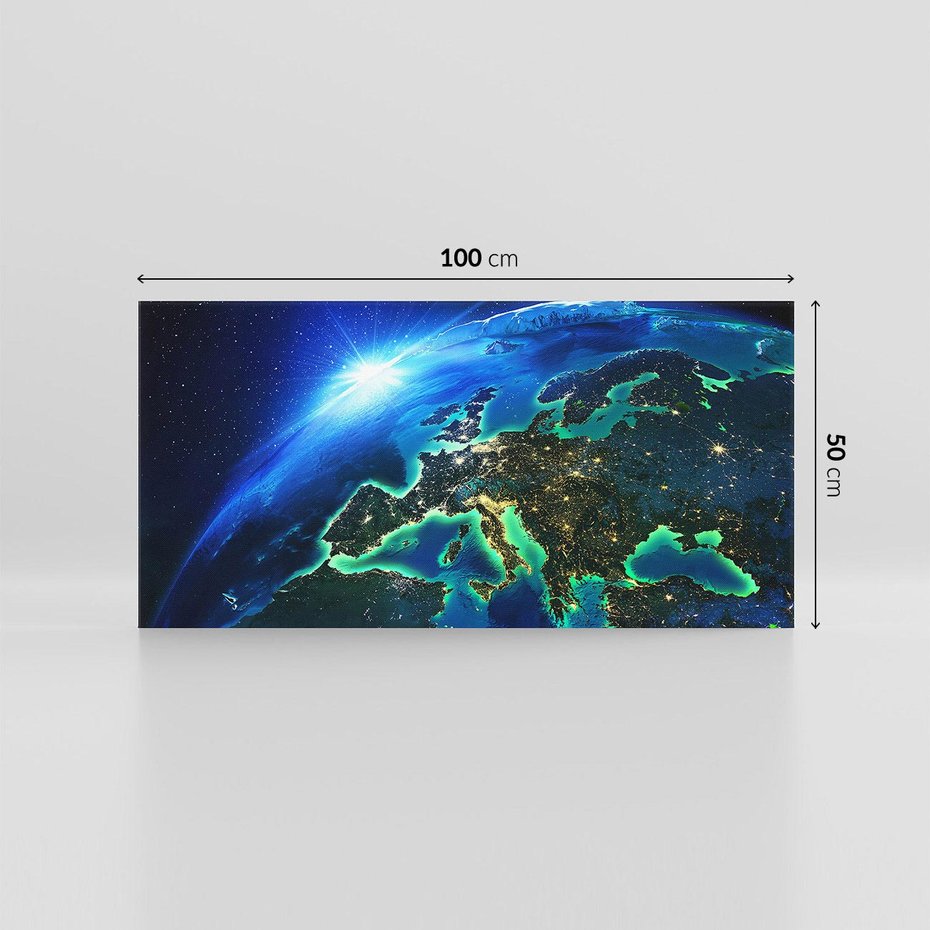 Obraz na płótnie 100x50 - Kosmiczna podróż: piękno Ziemi - kosmos, ziemia
