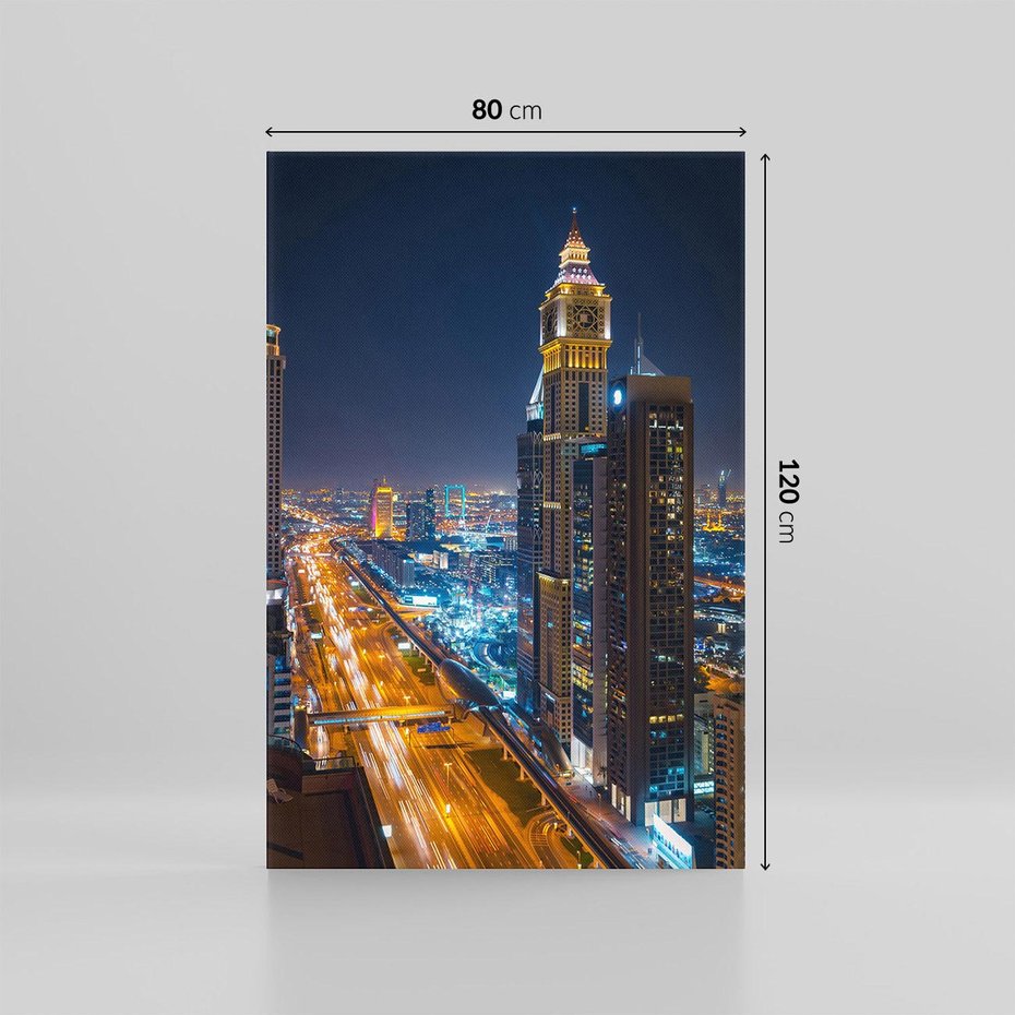 Obraz na płótnie 80x120 - Nocna magia - miasto, noc