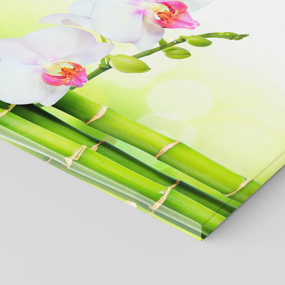 Obraz na płótnie 70x50 - Orchidea, Bambus i Relaks w SPA - orchidea, kwiat