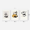 Zestaw obrazy w ramie 40x50 galeria - Kawa, graficzne, plakaty, nowoczesne - rama biała