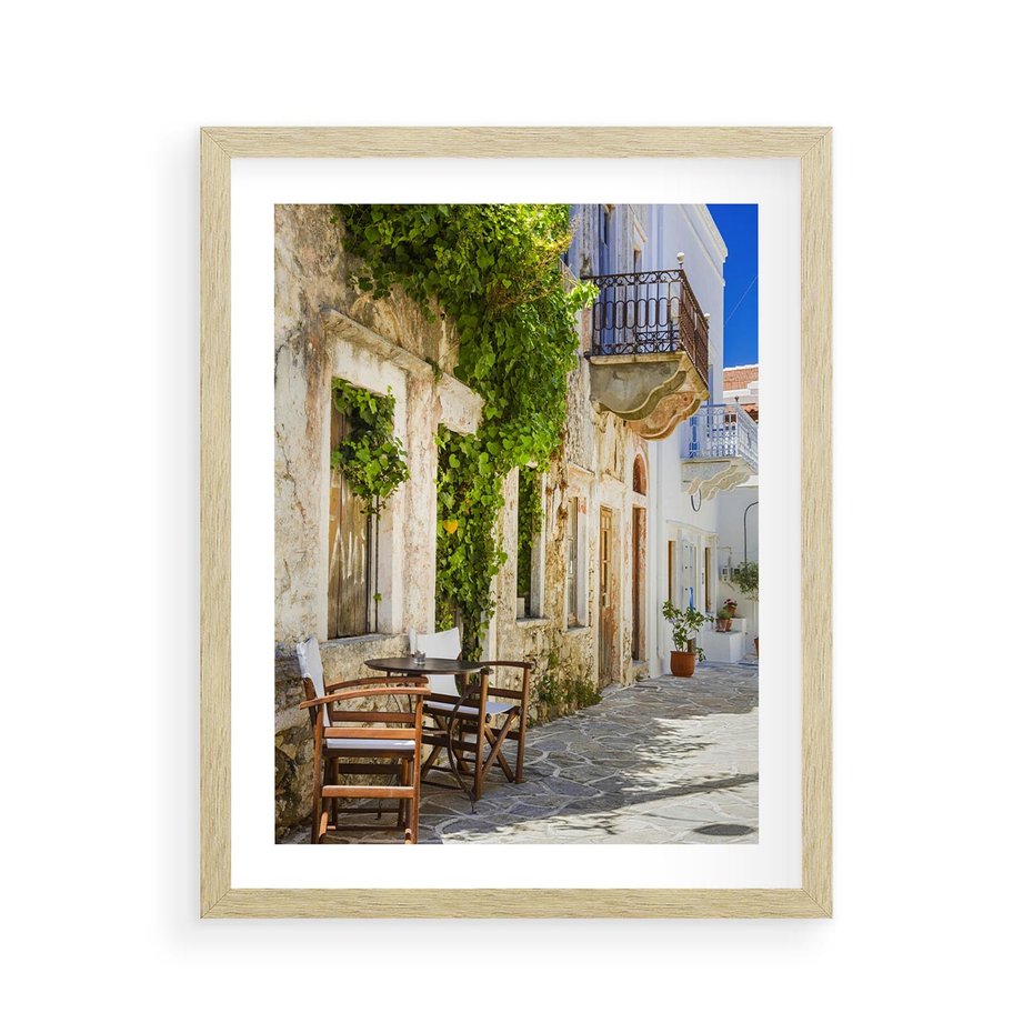 Plakat w ramie 40x50 - Zaklęta Przestrzeń - uliczka, perspektywa - rama drewno