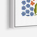 Obraz w ramie 70x100 - Splątane Granice - kwiaty, sztuka nowoczesna - rama biała