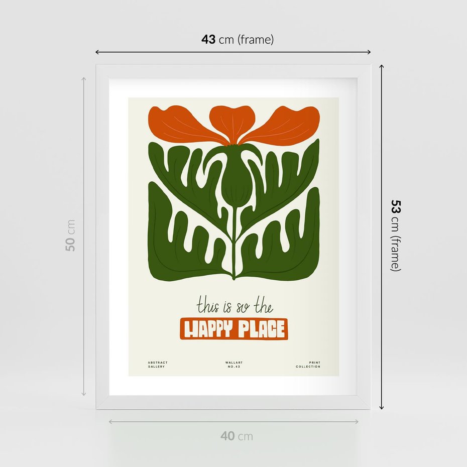 Plakat w ramie 40x50 - Rozkwitająca Gra - kwiaty, nowoczesny plakat - rama biała