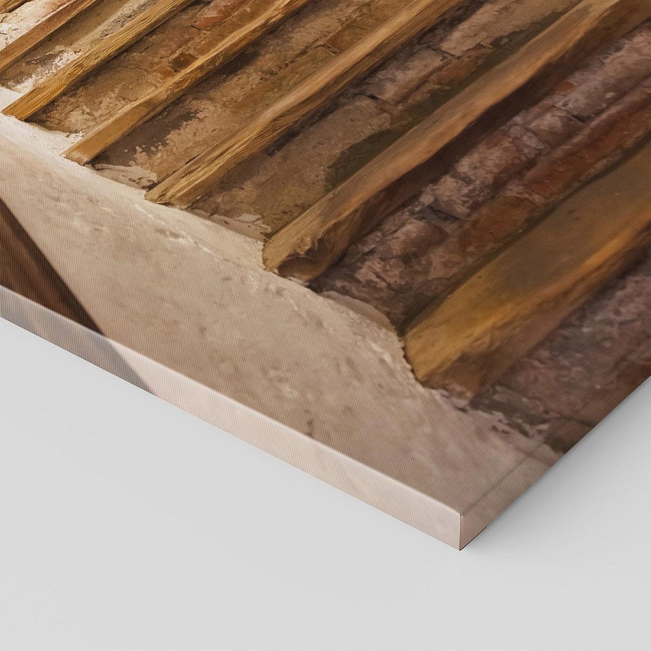 Obraz na płótnie 70x100 - Schody Wymiarów - schody, tunel