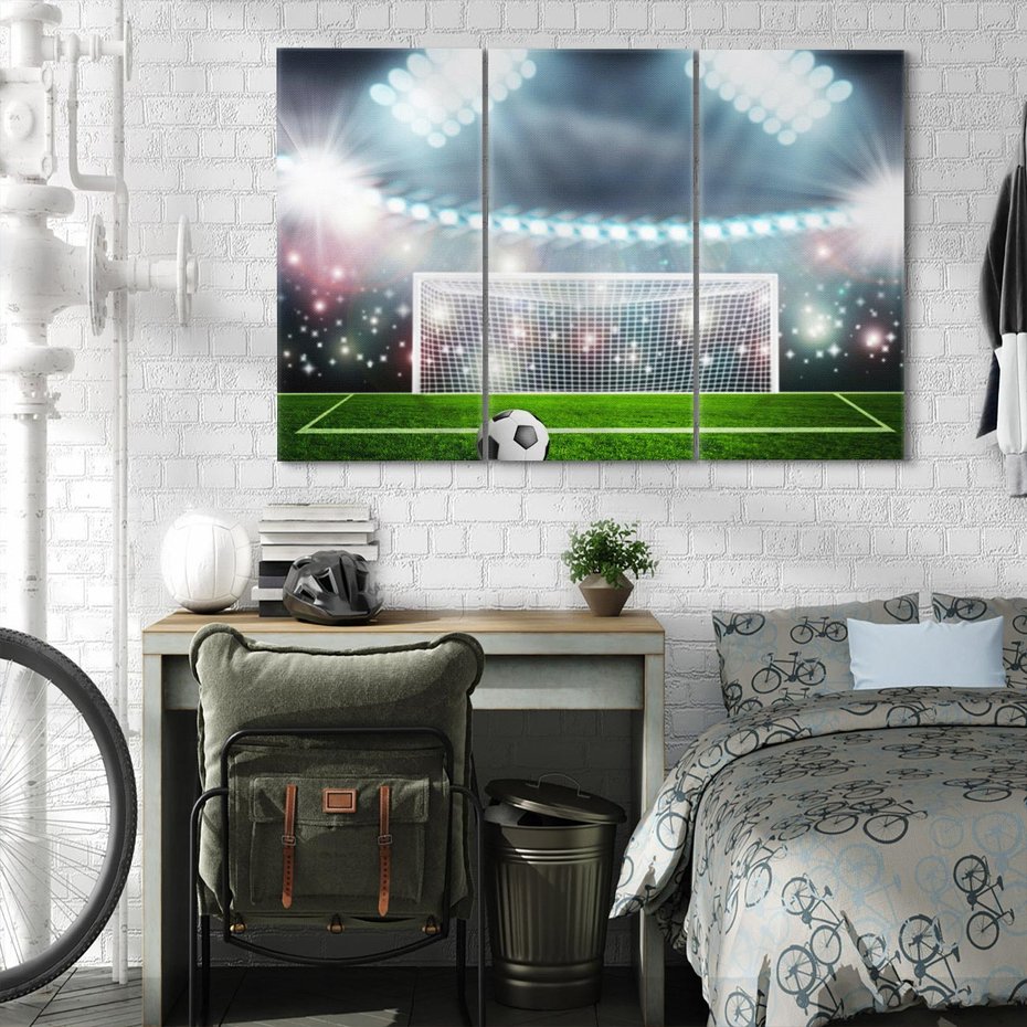 Obraz na płótnie 120x80 - Strzał do bramki - piłka, nożna