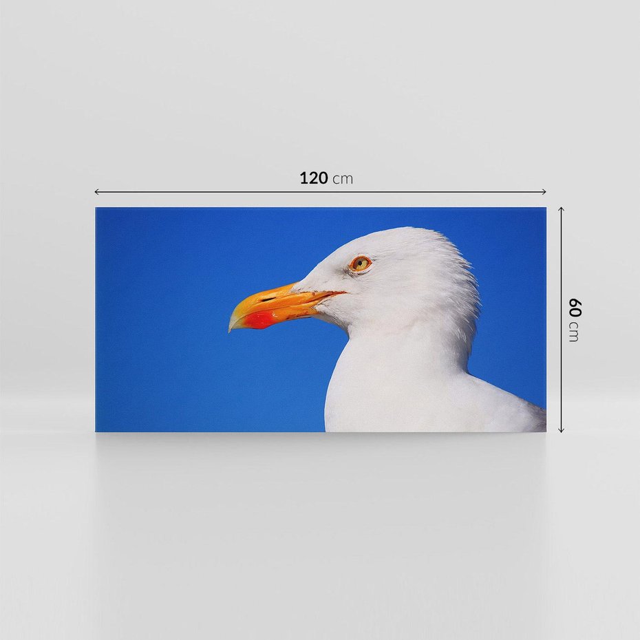 Obraz na płótnie 120x60 - Mewa nad morzem - mewa, pstak