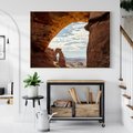Obraz w ramie 70x50 - Magia pustynnego kanionu - pustynia, kanion - rama drewno