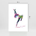 Plakat bez ramy 21x30 - Taniec w akwareli - taniec, akwarela