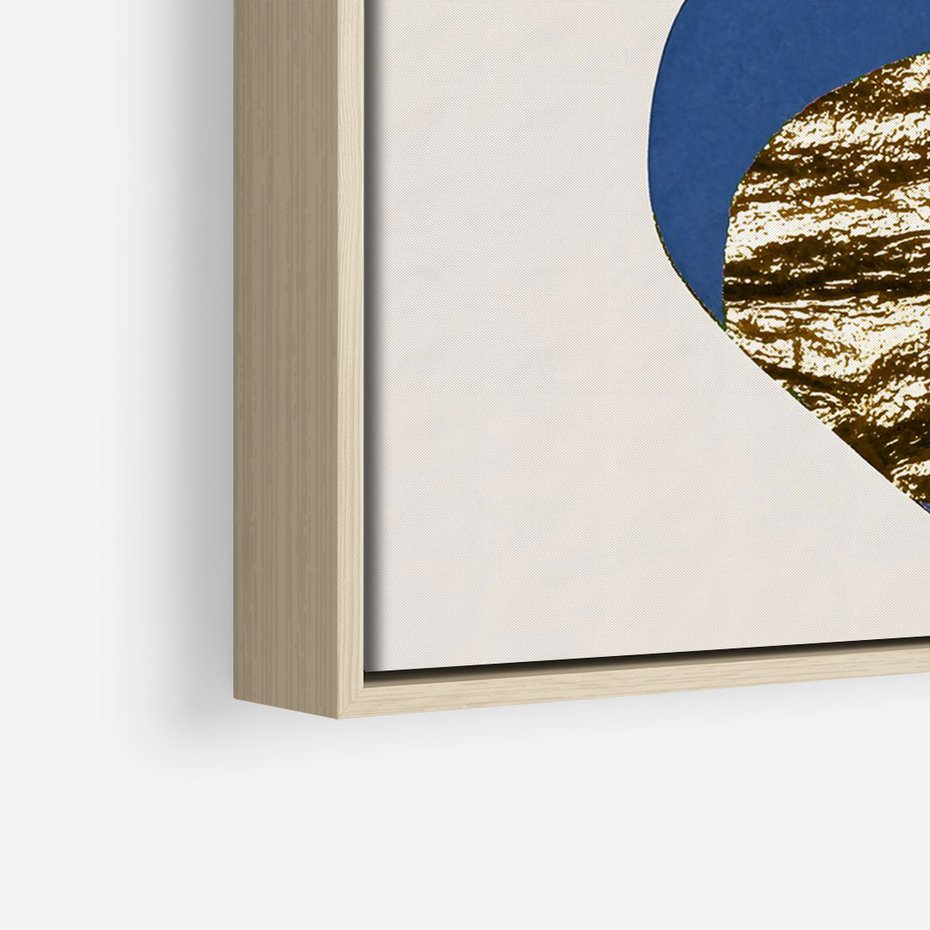 Obraz w ramie 50x70 - Kolorowe Przenikanie Kształtów - abstrakcyjne formy, obraz olejny - rama drewno