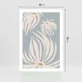 Plakat bez ramy 50x70 - Kwiatowe Kształty - kwiaty, nowoczesne i minimalistyczne
