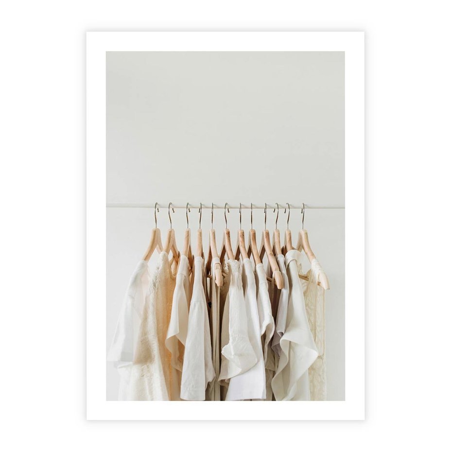 Plakat bez ramy 21x30 - Elegancja Prostoty - ubrania, modowa fotografia