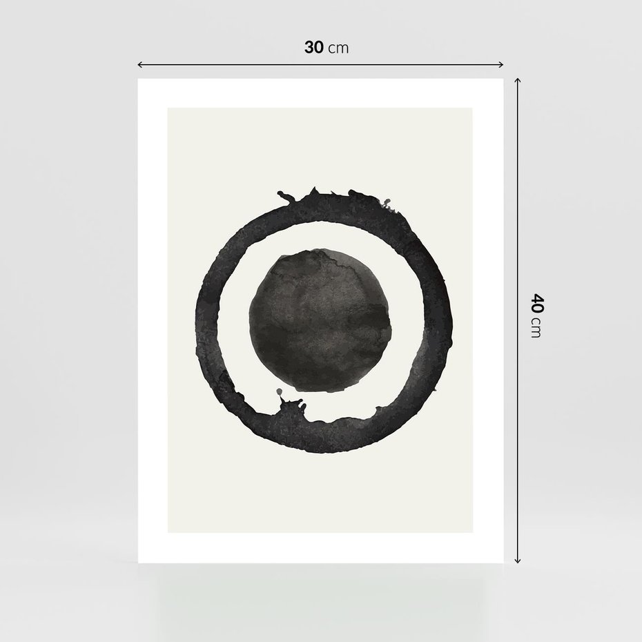 Plakat bez ramy 30x40 - Harmonijne Emocje - abstrakcyjne plamy okręgi, akwarelowe