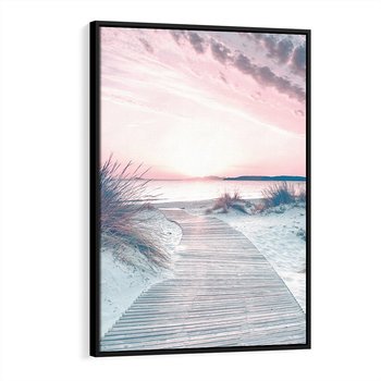 Obraz w ramie 70x100 - Magia Zachodu Słońca - fotografia, stonowane kolory - rama czarna