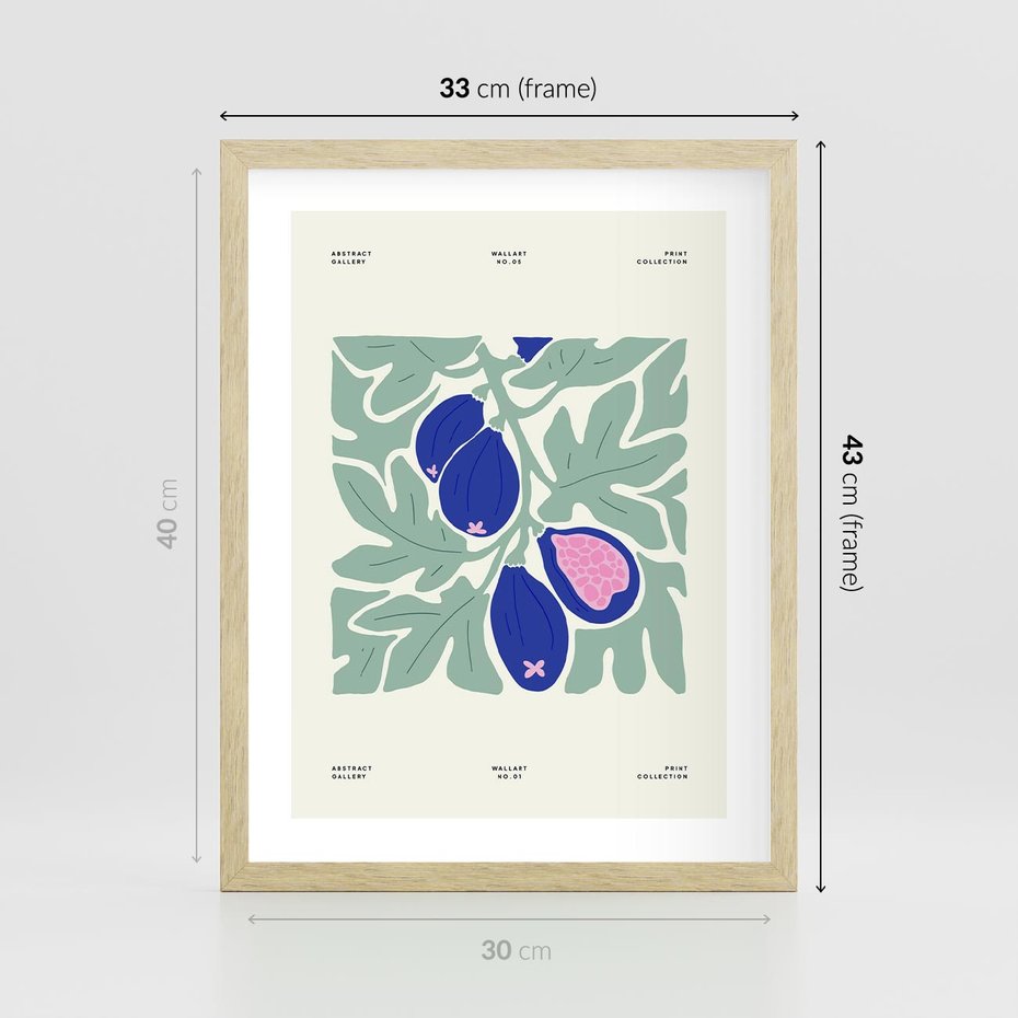 Plakat w ramie 30x40 - Symfonia Przestrzeni - figi, plakat - rama drewno