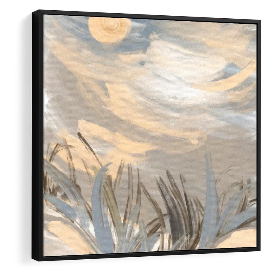 Obraz w ramie 50x50 - Światłości Taniec - akwarela, obraz - rama czarna