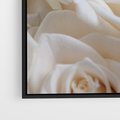 Obraz w ramie 70x100 - Białe róże piękności - białe, róże - rama czarna