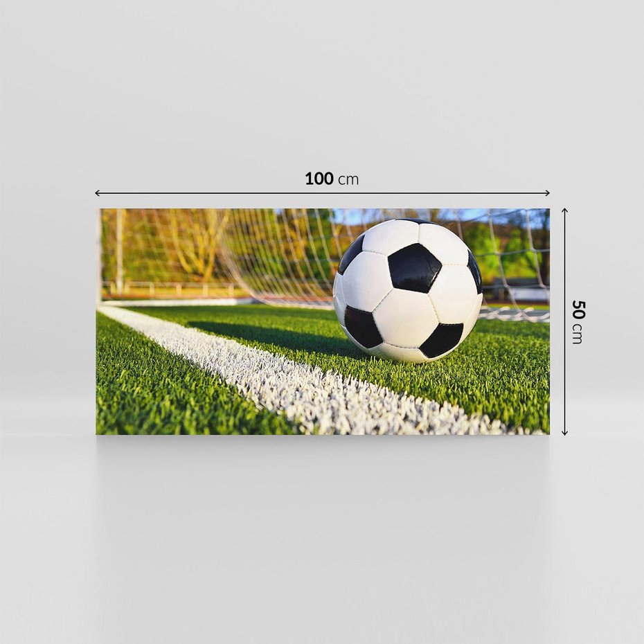 Obraz na płótnie 100x50 - Pasja na Boisku: Piłka Nożna - boisko, piłka