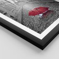 Plakat w ramie 40x50 - Kolorowy parasol w Paryżu - Paryż, parasol - rama czarna
