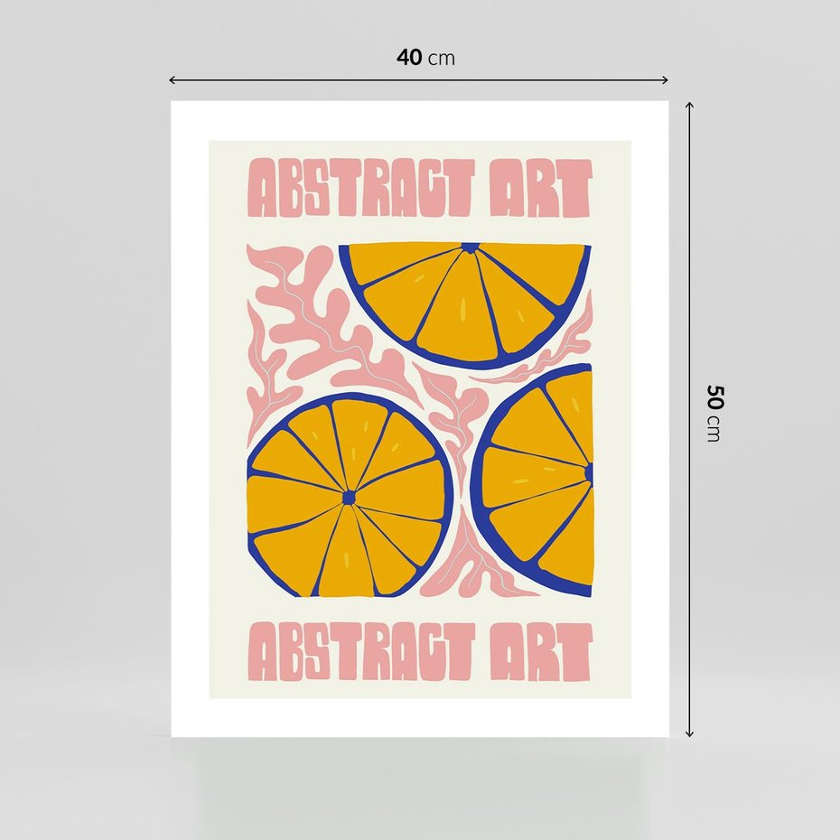 Plakat bez ramy 40x50 - Podróżne Wizje - typografia, cytryny