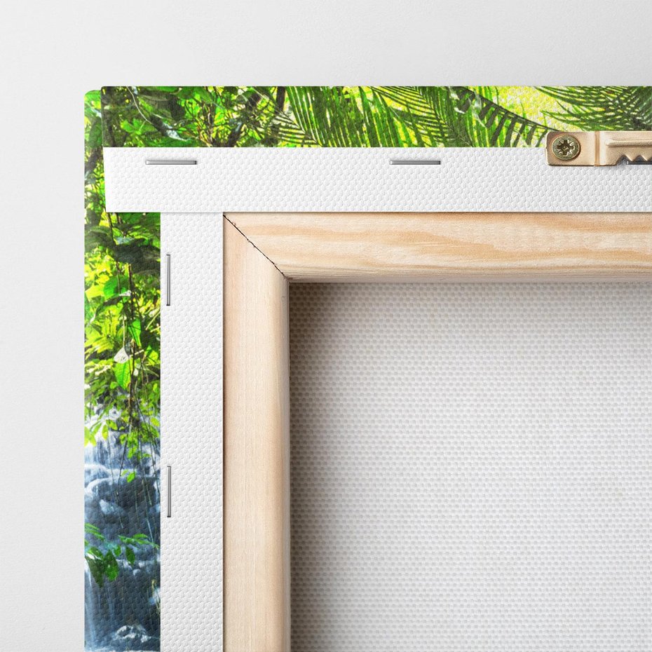 Obraz na płótnie 80x120 - Meksykański wodospad w lesie - wodospad, las