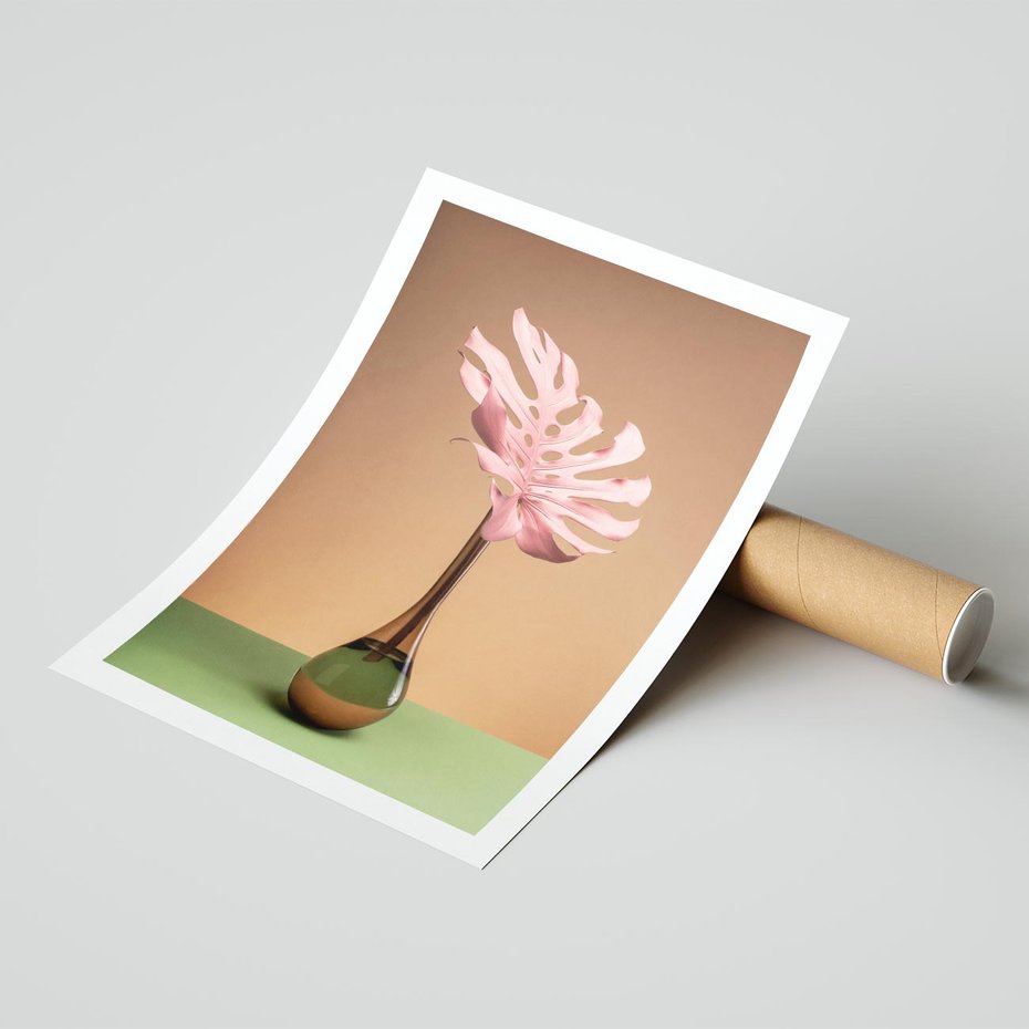 Plakat bez ramy 21x30 - Wyjątkowy monstera - monstera, liść