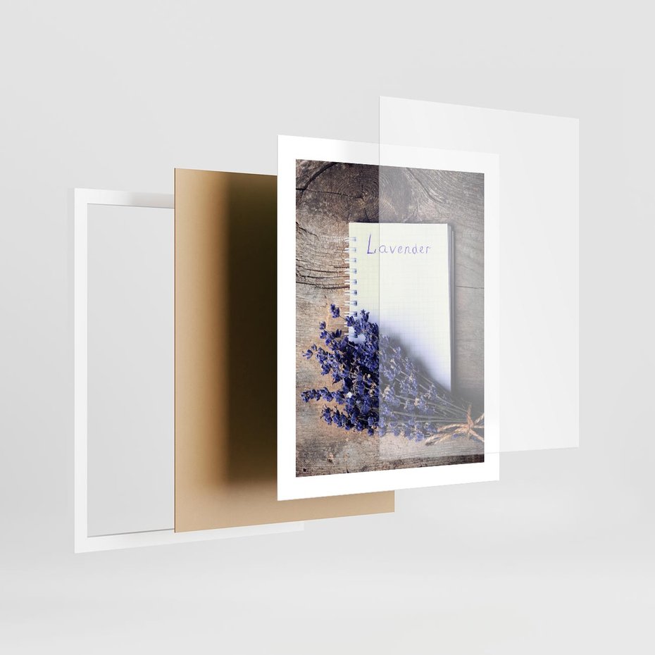Plakat w ramie 40x50 - Lawendowa Magia - lawenda, fiolet - rama biała