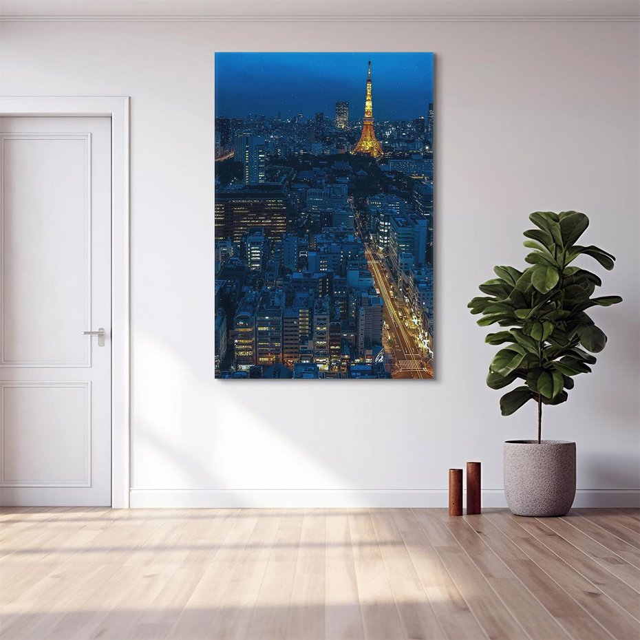 Obraz na płótnie 80x120 - Nocne impresje Paryża we Francji - Francja, Paryż