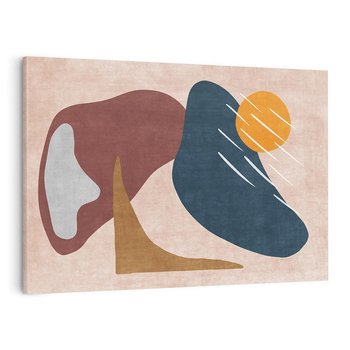 Obraz na płótnie 120x80 - Opowieść szepczących pędzli - abstrakcyjne plamy, kształty