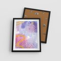 Plakat w ramie 40x50 - Migotliwe Wnętrza Kształtów - abstrakcyjny plakat, pastelowe kolory - rama czarna
