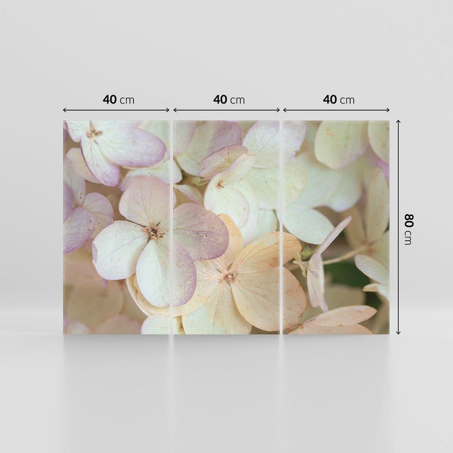 Obraz na płótnie 120x80 - Kwiatowy taniec - kwiaty, hortensje