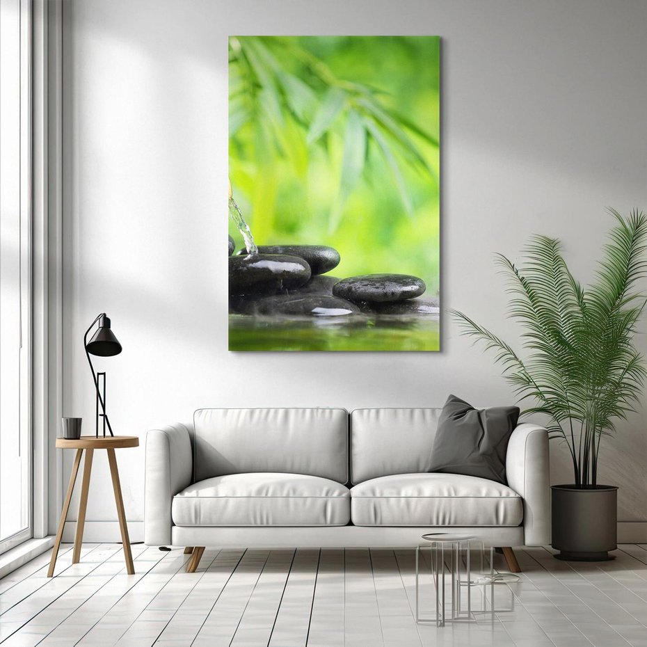 Obraz na płótnie 70x100 - Spokój w bambusowym SPA - bambus, SPA